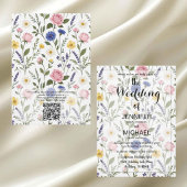 Invitation Code QR Wildflower | Simple Mariage Floral