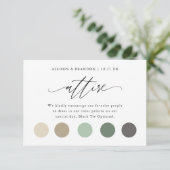 Invitation Code robe couleur de mariage élégant Insertion Tél (Debout devant)