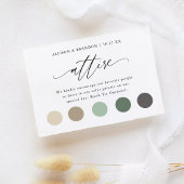 Invitation Code robe couleur de mariage élégant Insertion Tél