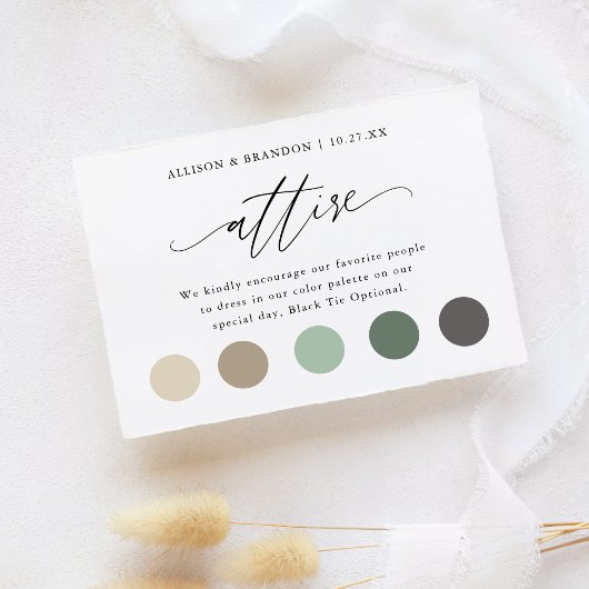 Invitation Code robe couleur de mariage élégant Insertion Tél