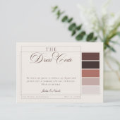 Invitation Code vestimentaire formel calligraphie ivoire marr (Debout devant)