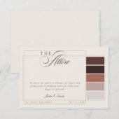 Invitation Code vestimentaire formel calligraphié ivoire marr (Devant / Derrière)