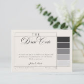 Invitation Code vestimentaire formel calligraphie ivoire noir (Debout devant)