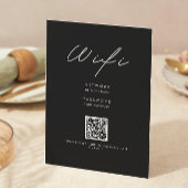 Invitation Code Wifi Noir, Code QR Connexion Wifi Wifi