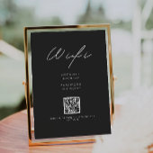 Invitation Code Wifi Noir, Code QR Connexion Wifi Wifi