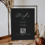 Invitation Code Wifi Noir, Code QR Connexion Wifi Wifi
