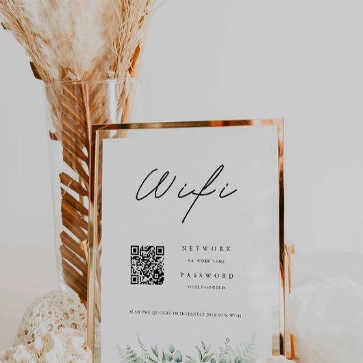 Invitation Code Wifi vert, Code QR Connexion Wifi