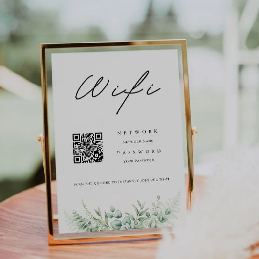 Invitation Code Wifi vert, Code QR Connexion Wifi