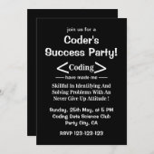 Invitation Coder programmeur développeur Coder (Devant / Derrière)