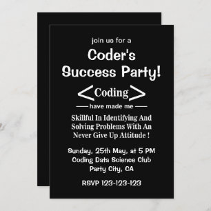 Invitation Coder programmeur développeur Coder