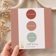 Codes de palette de mariage couleur d'automne HEX