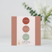 Invitation Codes HEX de la palette de couleurs automne (Debout devant)