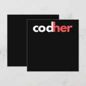 Invitation Codher Girl Programmer Femmes Ingénieur de tige Am (Devant / Derrière)