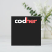 Invitation Codher Girl Programmer Femmes Ingénieur de tige Am (Debout devant)