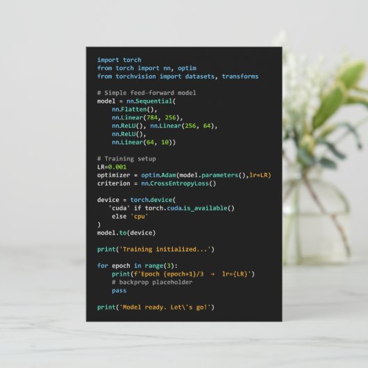 Invitation Coding Humor - Developer Logic and Tech Life (Debout devant)