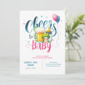 Invitation COED Bébé Brasserie Bouteilles Couples Douche (Debout devant)