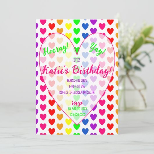 Invitation cœur (Debout devant)