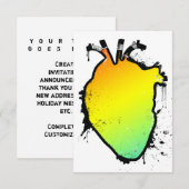 Invitation coeur (Devant / Derrière)