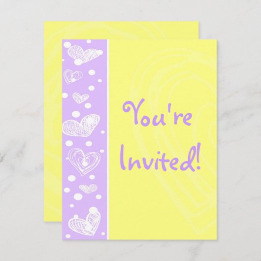 Invitation Coeur (Devant / Derrière)