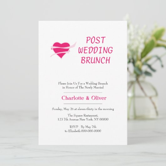 Invitation Coeur aimant (Debout devant)