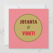 Invitation Coeur amour Joyanta & Vokti couleur marron rouge (Dos)