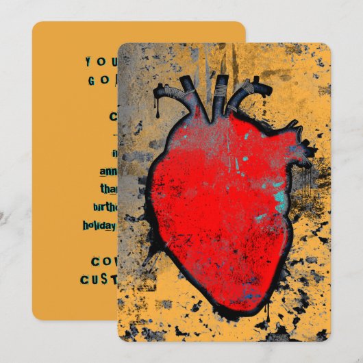 Invitation coeur anatomique (Devant / Derrière)