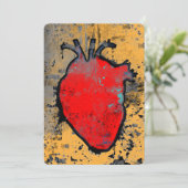 Invitation coeur anatomique (Debout devant)