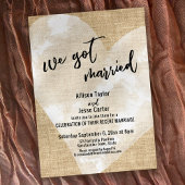 Invitation Cœur Aquarelle Blanche Nous nous sommes mariés Fêt