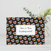 Invitation Coeur arc-en-ciel (Debout devant)