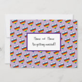 Invitation Coeur arc-en-ciel (Devant)