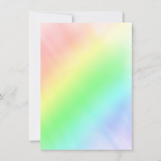 Invitation Coeur arc-en-ciel | Paint Scribble Heart Mariage (Dos)