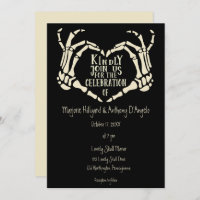 Coeur Autre Skeleton Mains Déplaisant Goth Mariage