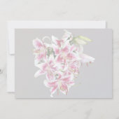 Invitation Cœur avec lys Stargazer (Dos)