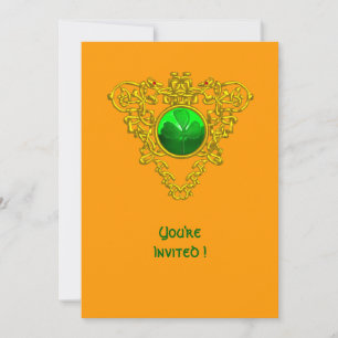 INVITATION COEUR CELTIQUE AVEC LE JOUR DU SHAMROCK ST PATRICK