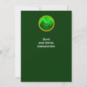 INVITATION CŒUR CELTIQUE AVEC TRÈFLE FÊTE DE LA SAINT-PATRICK (Dos)