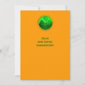 INVITATION CŒUR CELTIQUE AVEC TRÈFLE FÊTE DE LA SAINT-PATRICK (Dos)