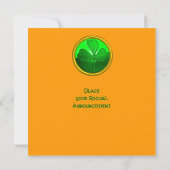 INVITATION CŒUR CELTIQUE AVEC TRÈFLE FÊTE DE LA SAINT-PATRICK (Dos)