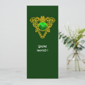 INVITATION CŒUR CELTIQUE AVEC TRÈFLE FÊTE DE LA SAINT-PATRICK (Debout devant)