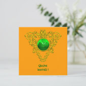 INVITATION CŒUR CELTIQUE AVEC TRÈFLE FÊTE DE LA SAINT-PATRICK (Debout devant)