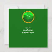 INVITATION CŒUR CELTIQUE AVEC TRÈFLE FÊTE DE LA SAINT-PATRICK (Dos)