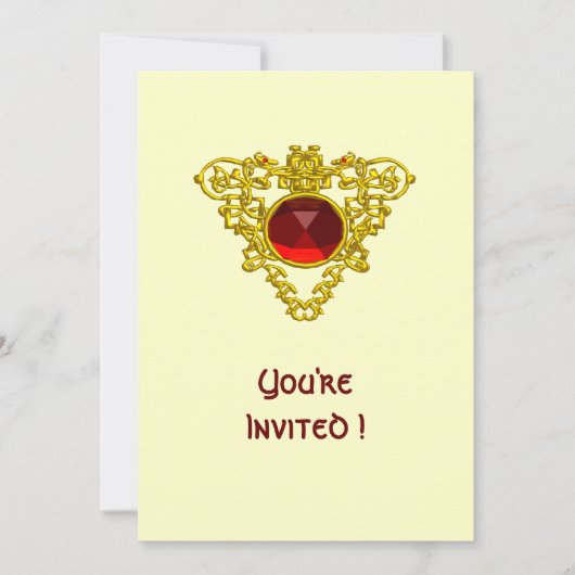 Invitation COEUR CELTIQUE ivoire blanc (Devant)