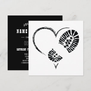 Invitation coeur d'amorce