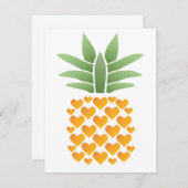 Invitation Coeur d'ananas (Devant / Derrière)