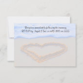 Invitation Coeur dans la réception de mariage de plage de (Dos)