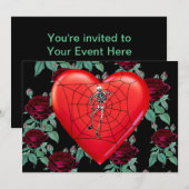 Invitation Coeur d'araignée (Devant / Derrière)