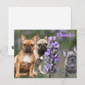 Invitation Cœur de Bouledogue français (Devant / Derrière)