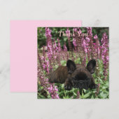 Invitation Cœur de Bouledogue français Bulldog français (Devant / Derrière)