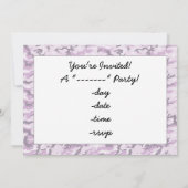 Invitation Coeur de camouflage rose/pourpre du bois sur Camo (Dos)