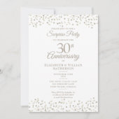 Invitation Cœur de confettis pour les 30 ans de mariage surpr (Devant)