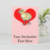 Invitation Cœur de dindon (Debout devant)